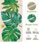 Summer Monstera Palm Leaves Dining Table Runner 13 x 72 Inches